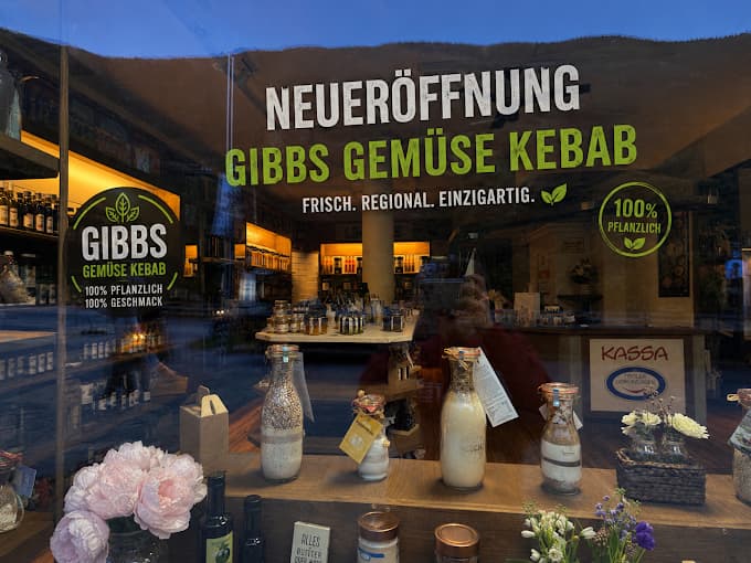 Gibbs Gemüsekebab Branding im Schaufenster